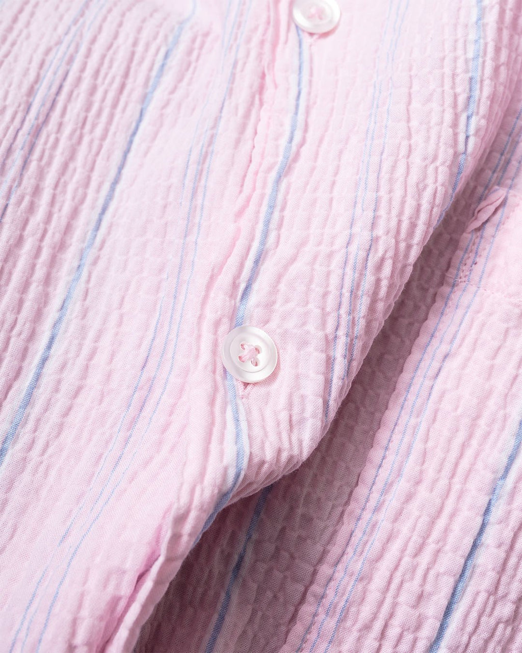 Road Shirt Lily Stripe Pink - UNIVERSAL WORKS