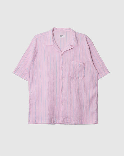 Road Shirt Lily Stripe Pink - UNIVERSAL WORKS