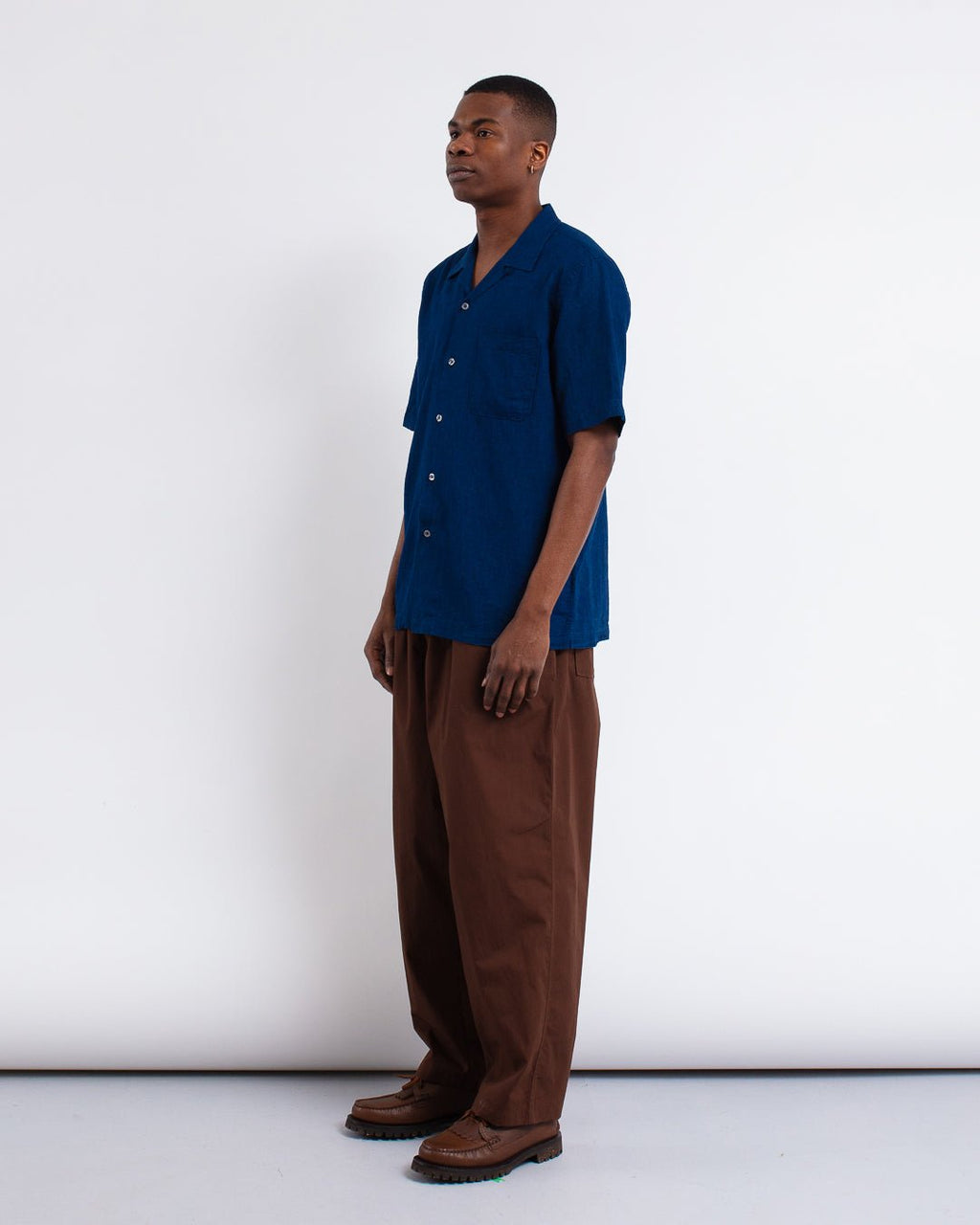 Road Shirt Lincot Denim Indigo - UNIVERSAL WORKS