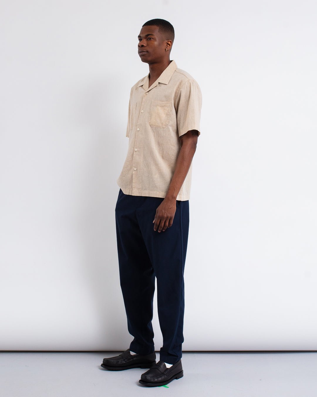 Sal Road Shirt Fine Organic Cotton Beige - UNIVERSAL WORKS