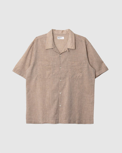 Sal Road Shirt Fine Organic Cotton Beige - UNIVERSAL WORKS
