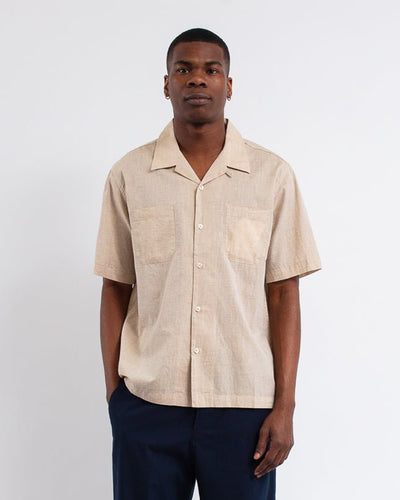 Sal Road Shirt Fine Organic Cotton Beige - UNIVERSAL WORKS