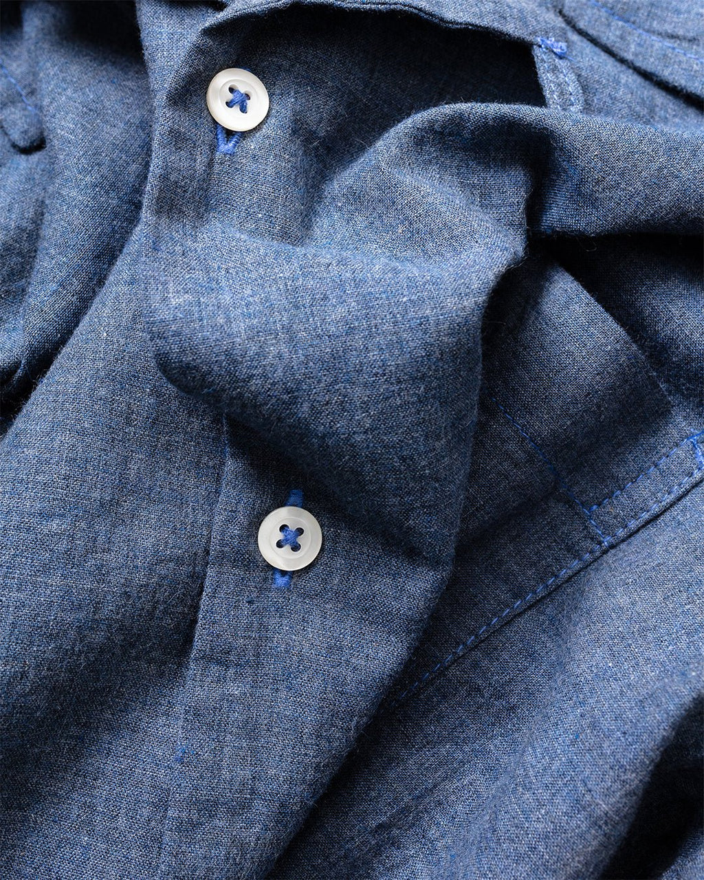 Sal Road Shirt Fine Organic Cotton Indigo - UNIVERSAL WORKS