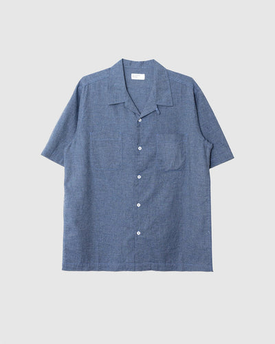 Sal Road Shirt Fine Organic Cotton Indigo - UNIVERSAL WORKS