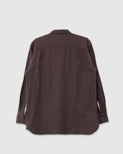 Square Pocket Shirt Brushed Flannel Brown - UNIVERSAL WORKS