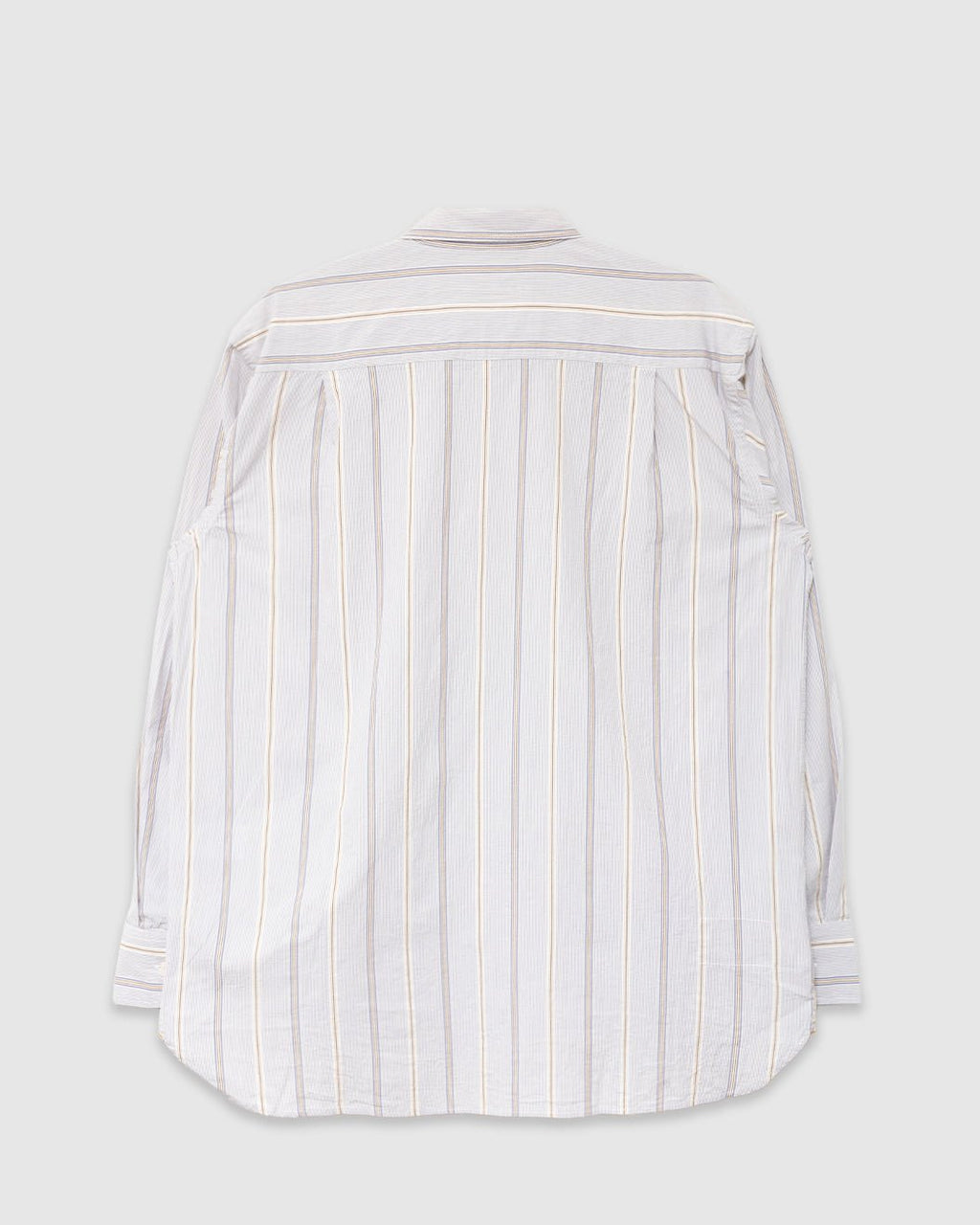 Square Pocket Shirt Monk Organic Stripe Dove - UNIVERSAL WORKS