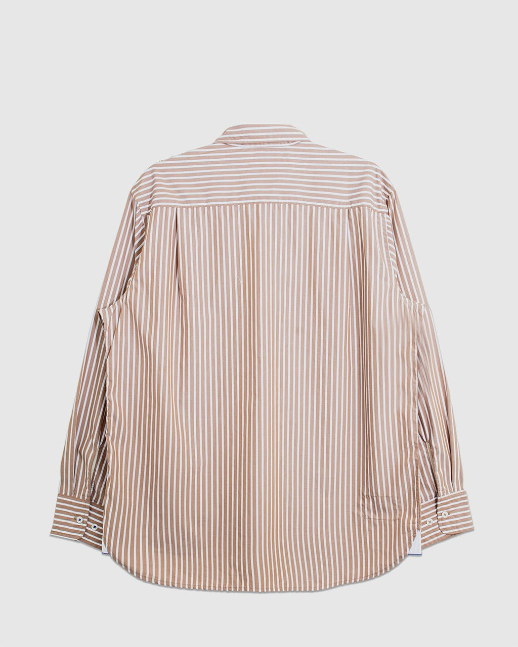 Square Pocket Stripe Shirt Brown/White - UNIVERSAL WORKS