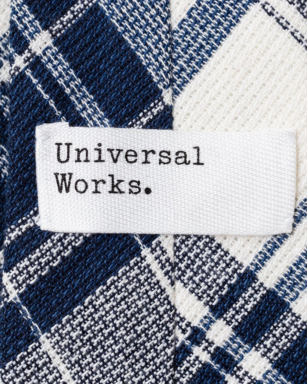 Texture Plaid Tie Navy - UNIVERSAL WORKS