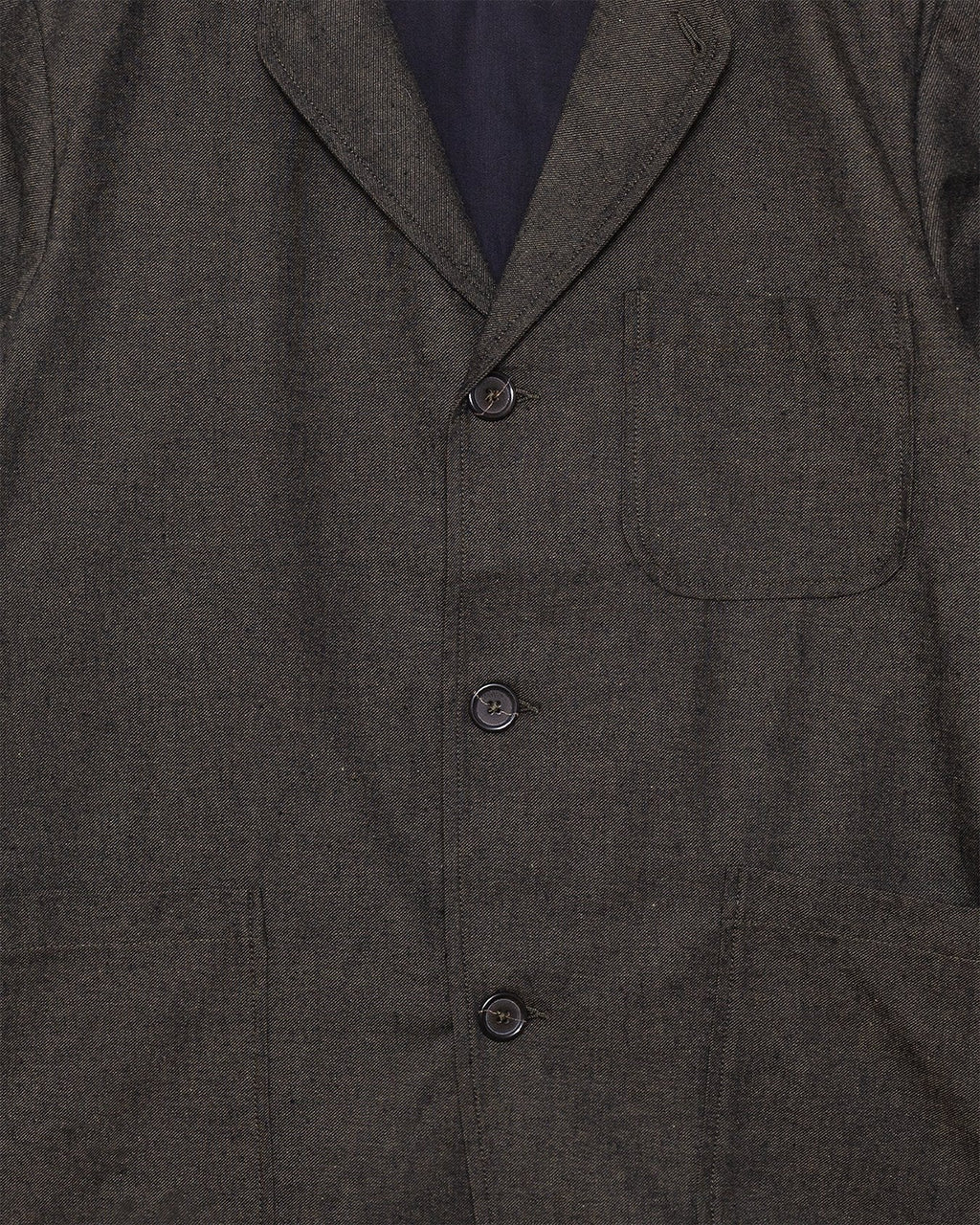 Three Button Jacket Olive Lucca Suiting - UNIVERSAL WORKS