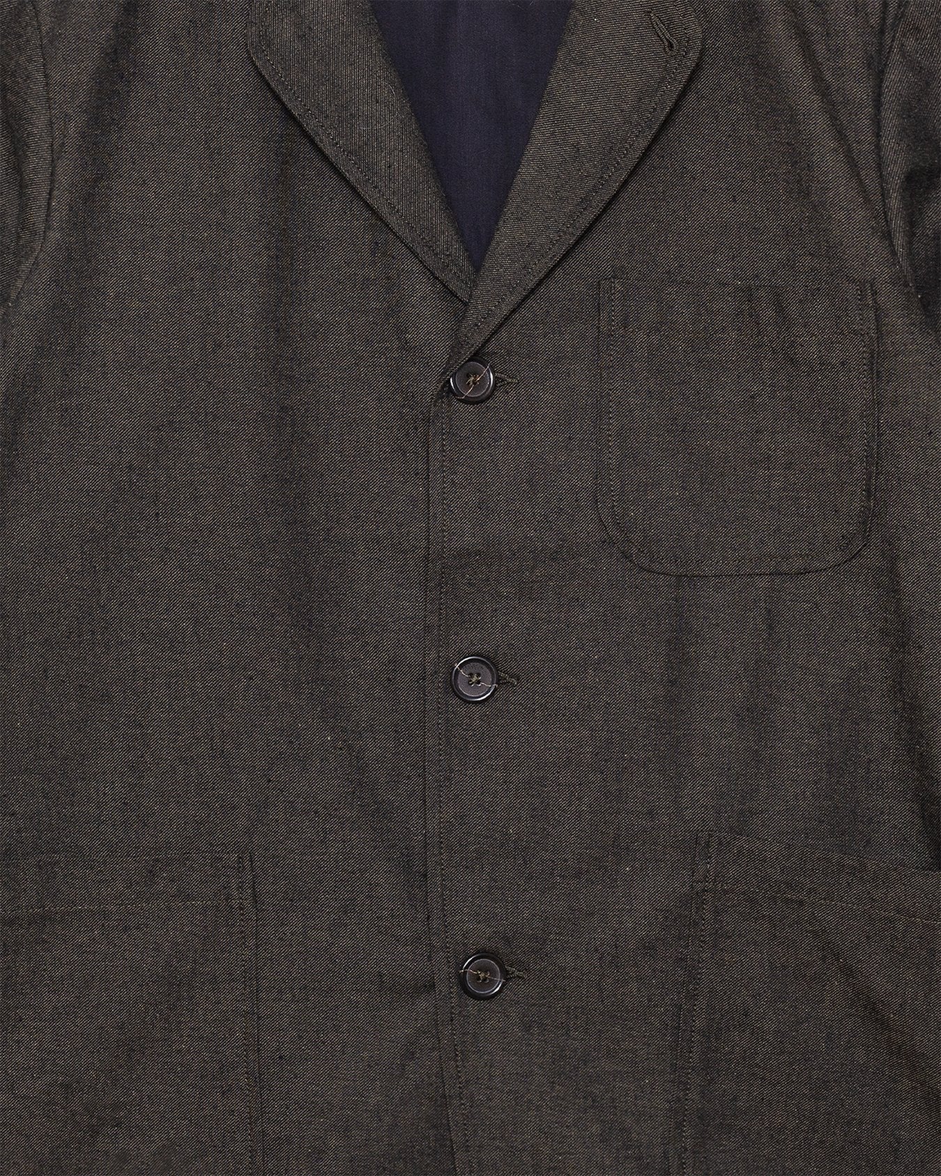 Three Button Jacket Olive Lucca Suiting - UNIVERSAL WORKS