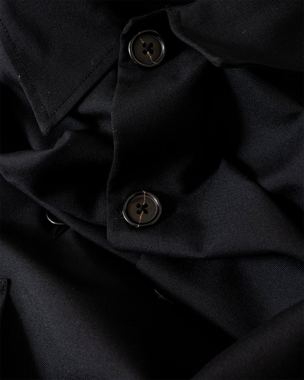 Travail Overshirt Tropical Suiting Black - UNIVERSAL WORKS