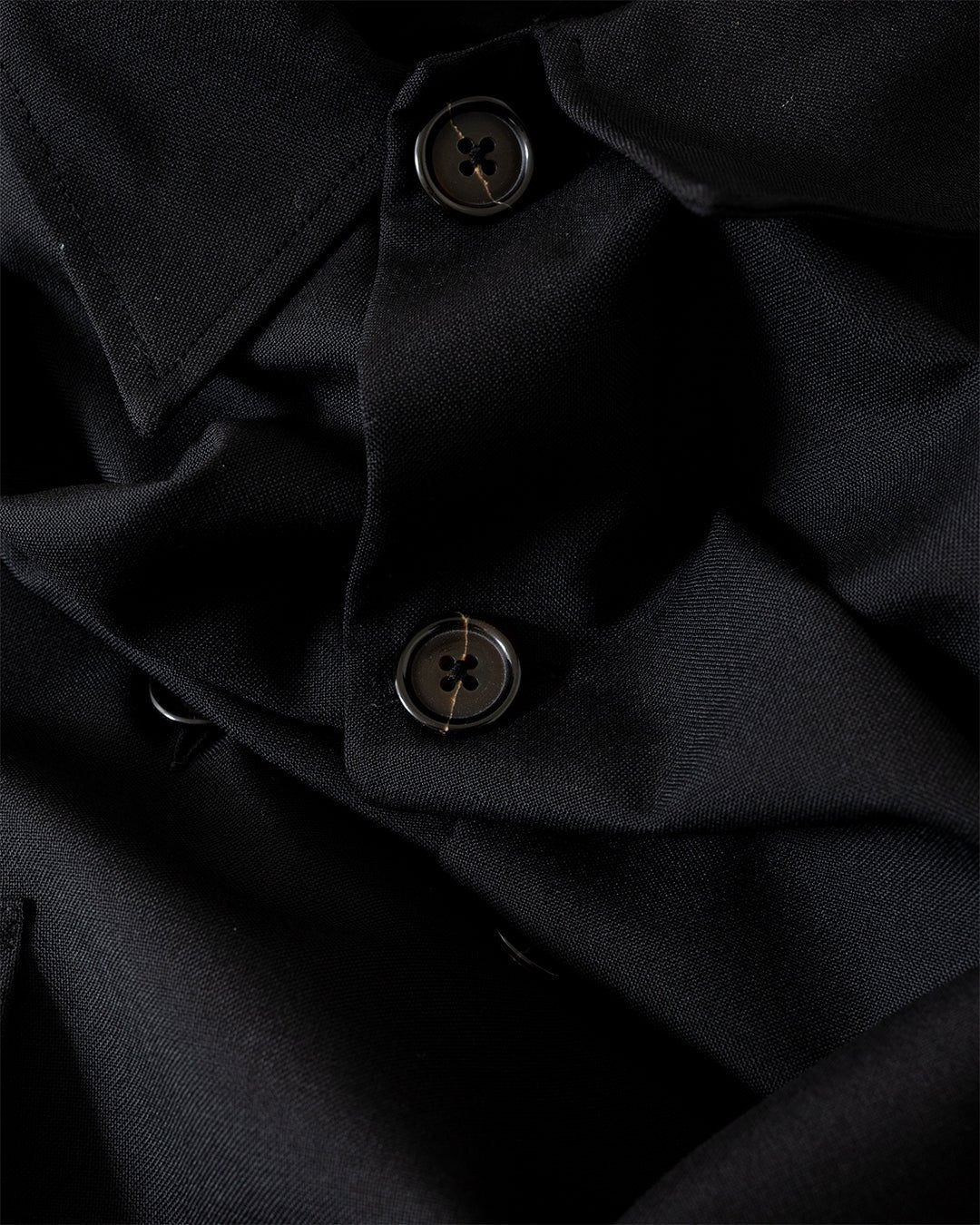 Travail Overshirt Tropical Suiting Black - UNIVERSAL WORKS