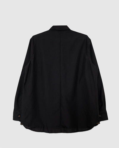 Travail Overshirt Tropical Suiting Black - UNIVERSAL WORKS