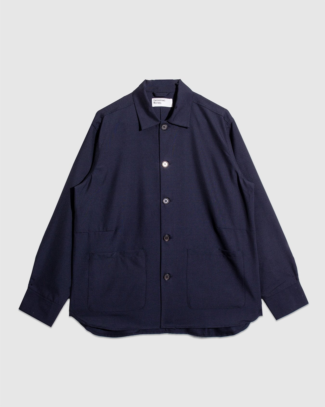 Travail Overshirt Tropical Suiting Navy - UNIVERSAL WORKS