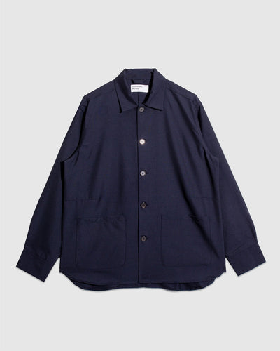 Travail Overshirt Tropical Suiting Navy - UNIVERSAL WORKS