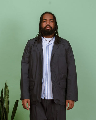 Travail Overshirt Tropical Suiting Navy - UNIVERSAL WORKS
