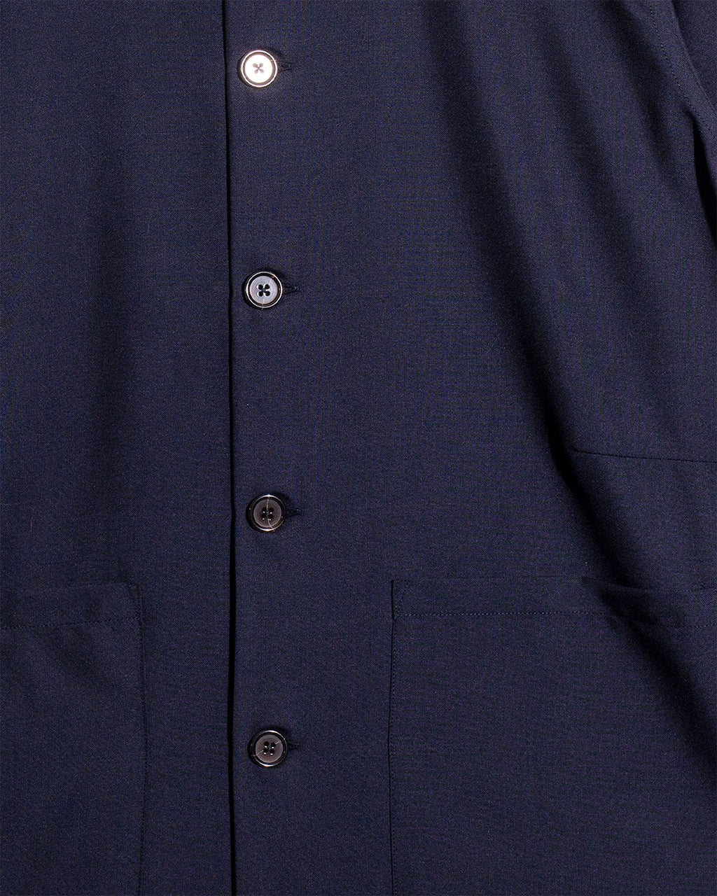 Travail Overshirt Tropical Suiting Navy - UNIVERSAL WORKS
