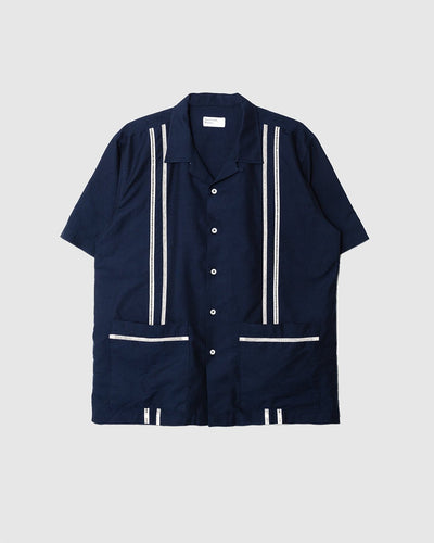 Tropicana Shirt Classic Oxford Navy - UNIVERSAL WORKS