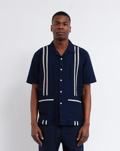 Tropicana Shirt Classic Oxford Navy - UNIVERSAL WORKS