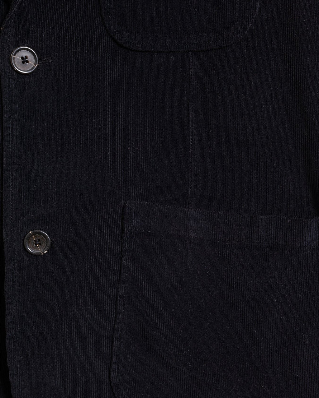 Two Button Jacket Cat Cord Black - UNIVERSAL WORKS
