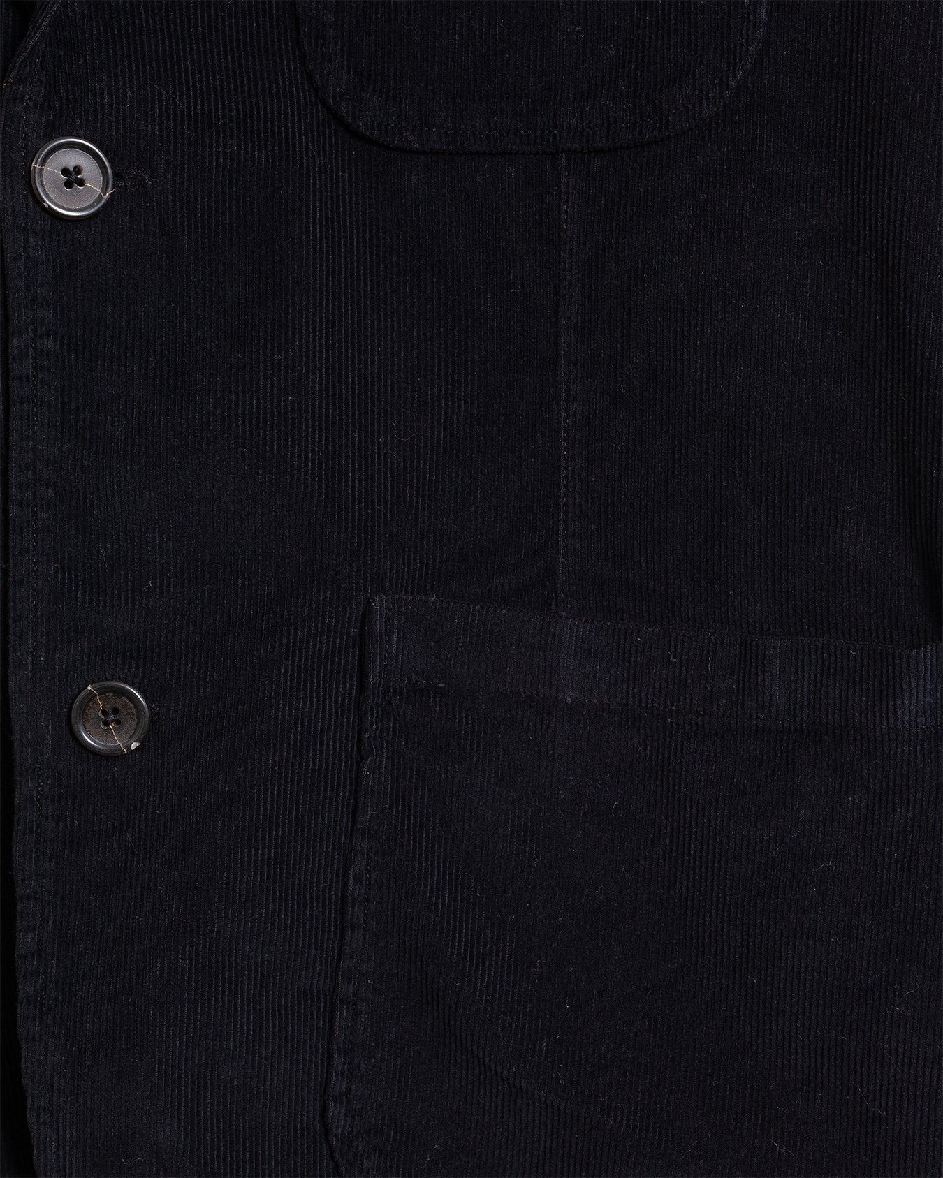 Two Button Jacket Cat Cord Black - UNIVERSAL WORKS