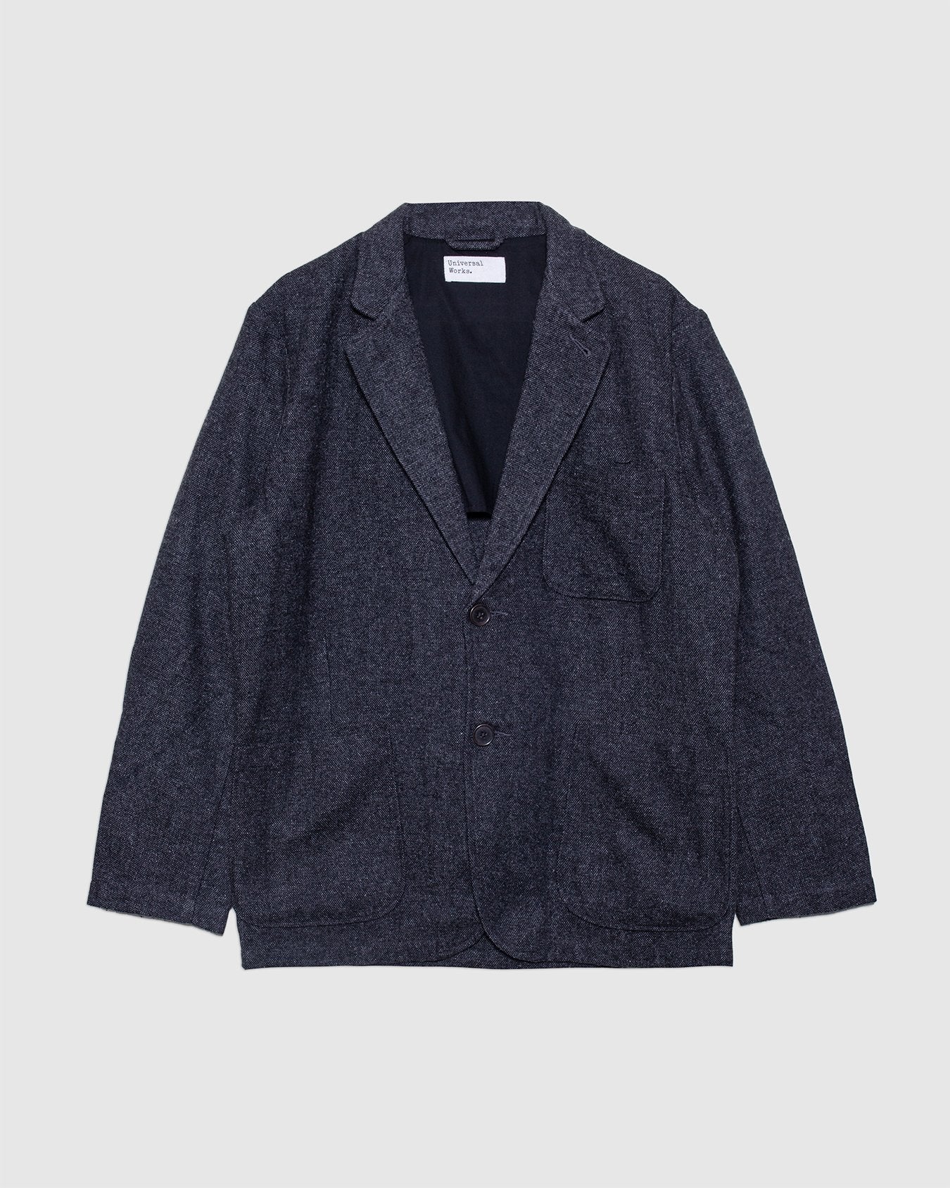 Two Button Jacket Grey Anders Wool Upcycled - UNIVERSAL WORKS