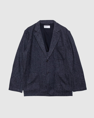 Two Button Jacket Grey Anders Wool Upcycled - UNIVERSAL WORKS