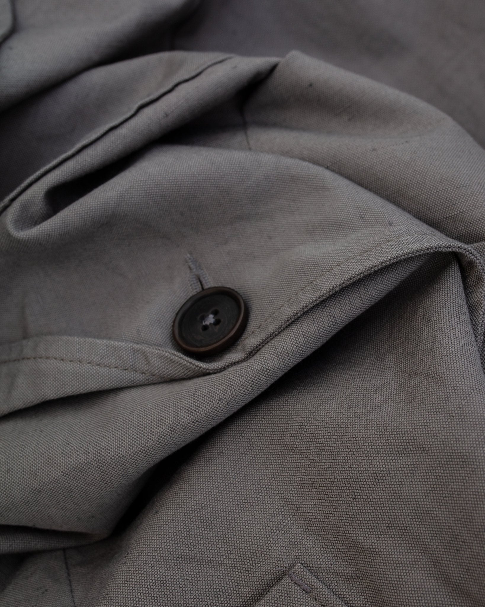 Two Button Jacket Linen Slub Mid Grey - UNIVERSAL WORKS