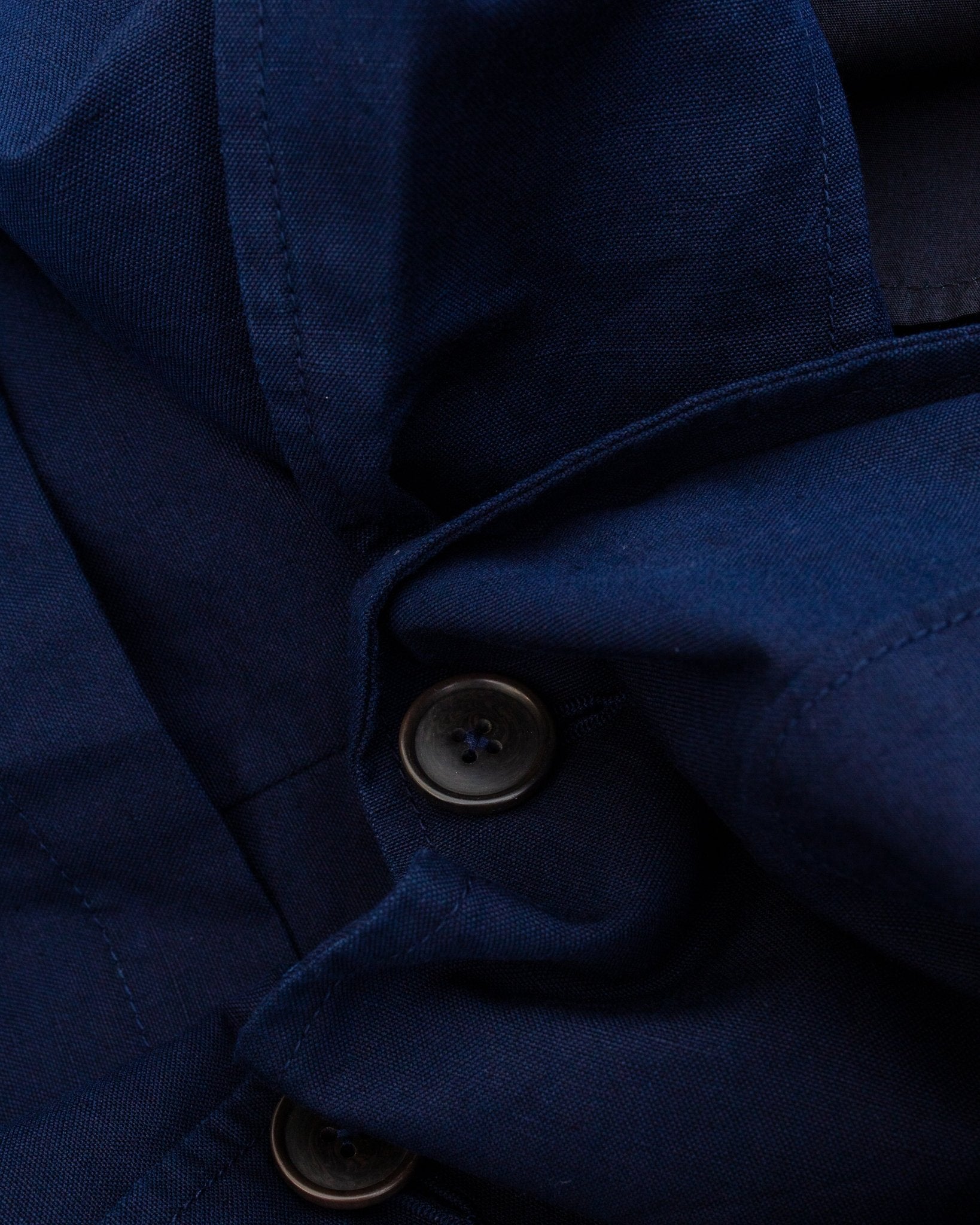 Two Button Jacket Linen Slub Navy - UNIVERSAL WORKS