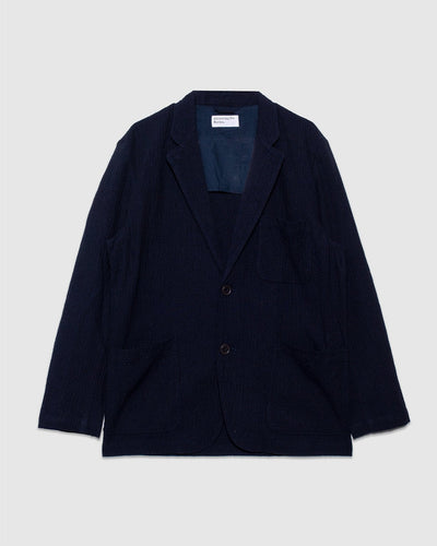 Two Button Jacket Ospina Cotton - Dark Navy - UNIVERSAL WORKS