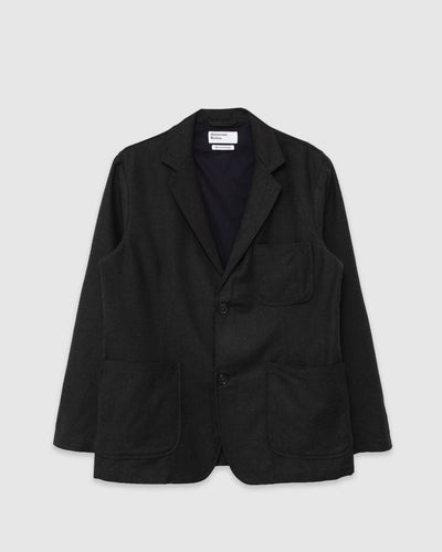 Two Button Jacket Recycled Italian Tweed Olive - UNIVERSAL WORKS