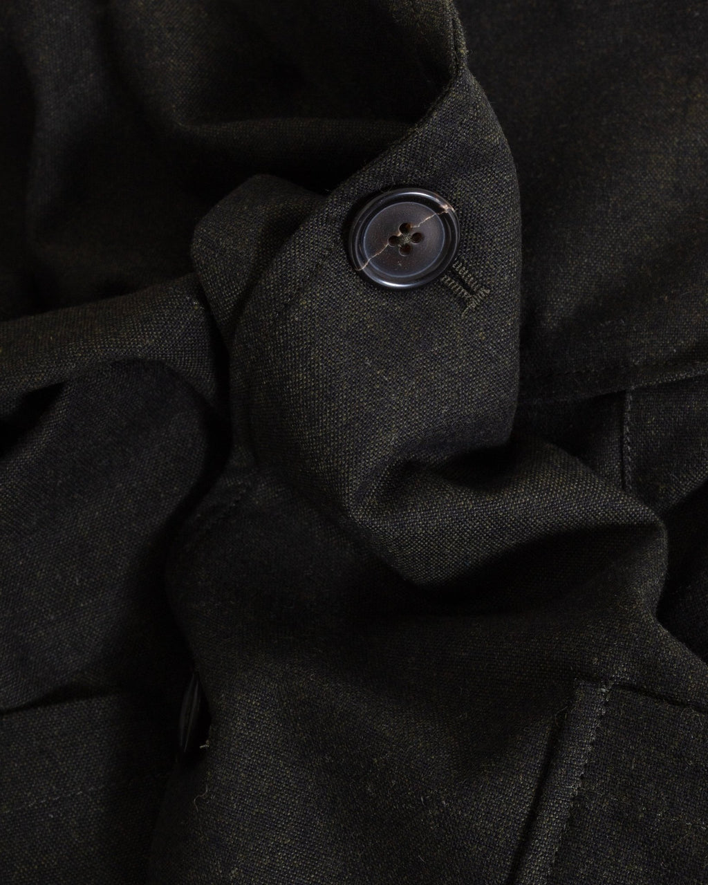 Two Button Jacket Recycled Italian Tweed Olive - UNIVERSAL WORKS
