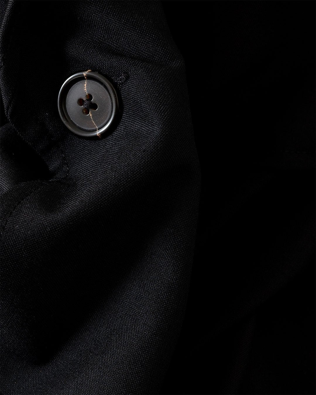 Two Button Jacket Tropical Suiting Black - UNIVERSAL WORKS