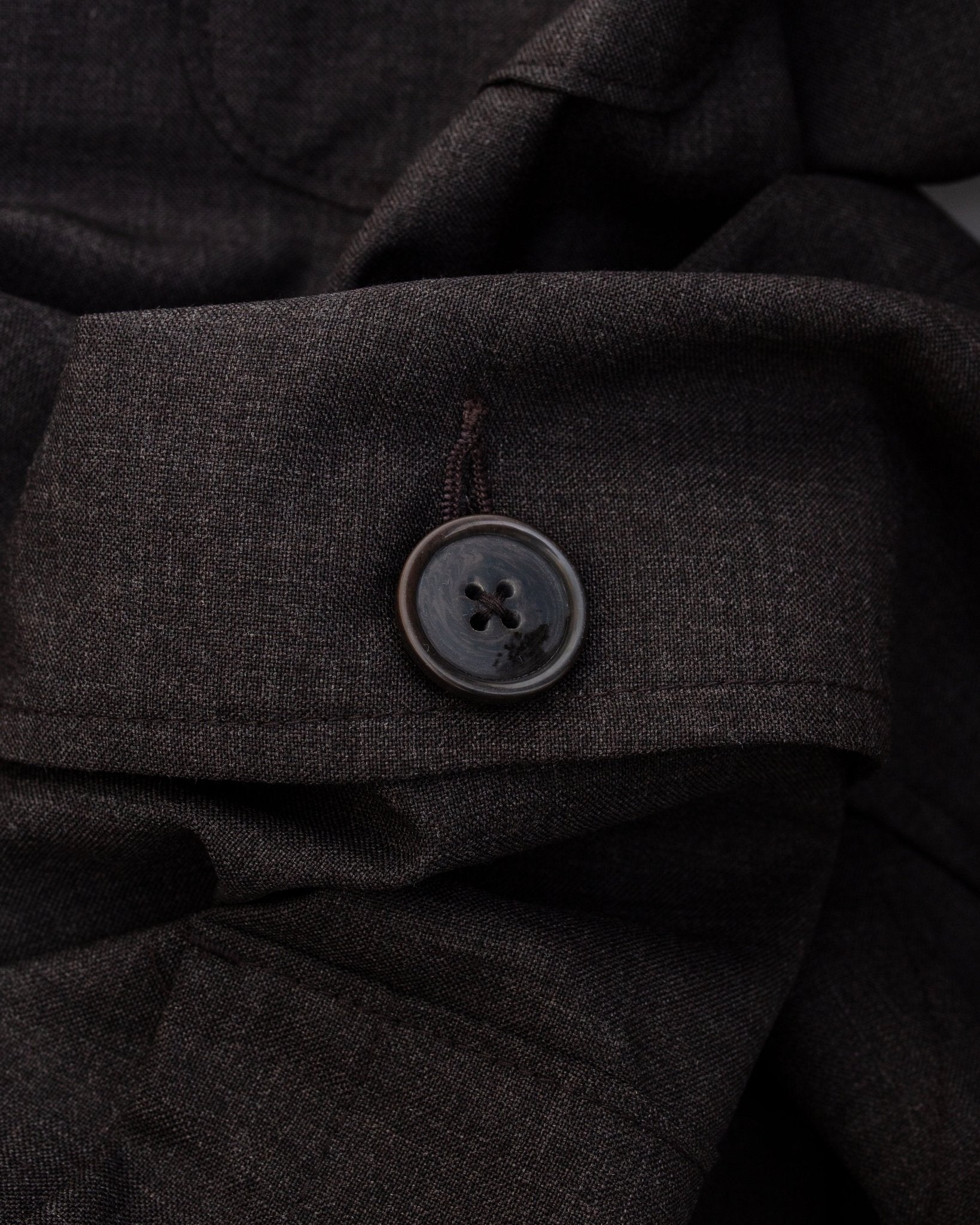 Two Button Jacket Tropical Suiting Brown Marl - UNIVERSAL WORKS