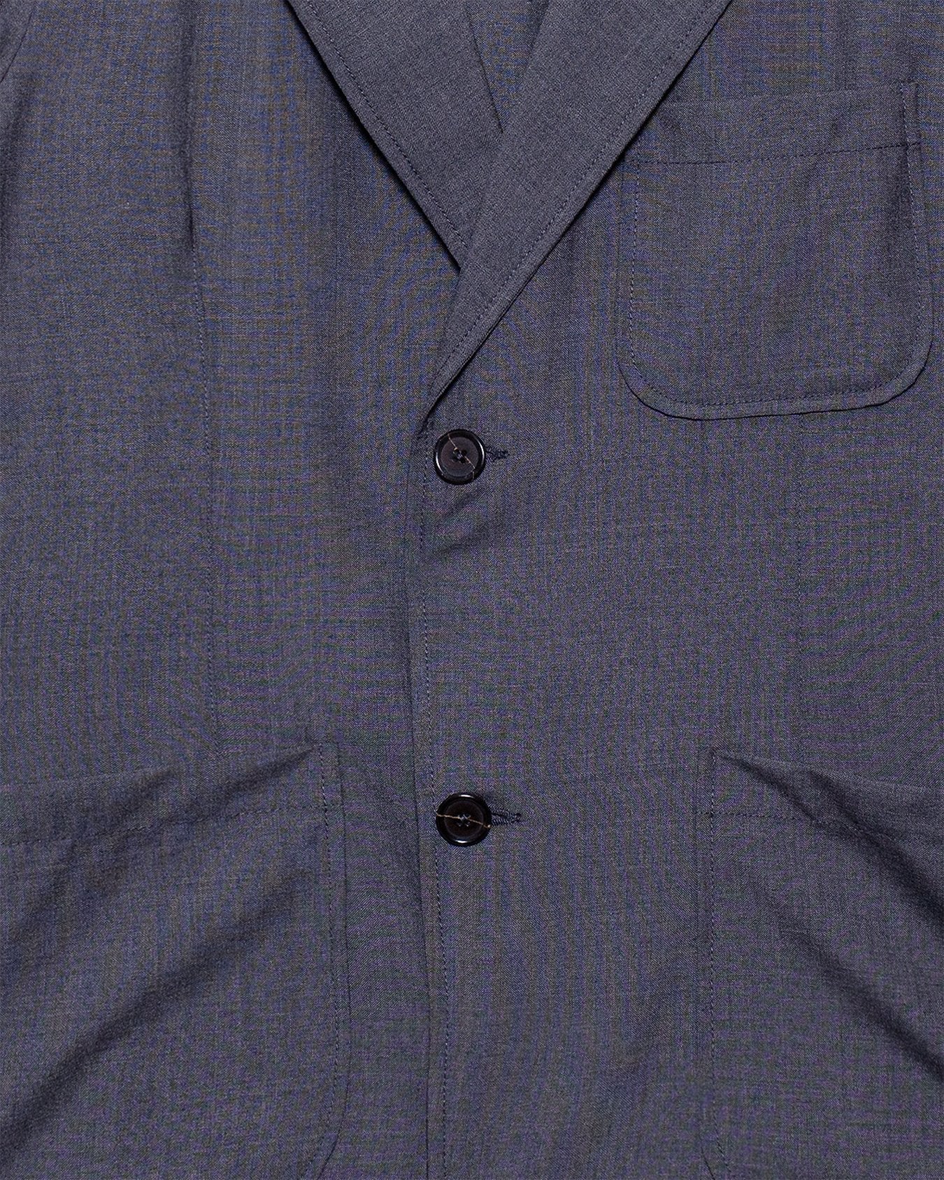 Two Button Jacket Tropical Suiting - Grey Marl - UNIVERSAL WORKS