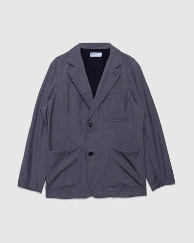 Two Button Jacket Tropical Suiting - Grey Marl - UNIVERSAL WORKS