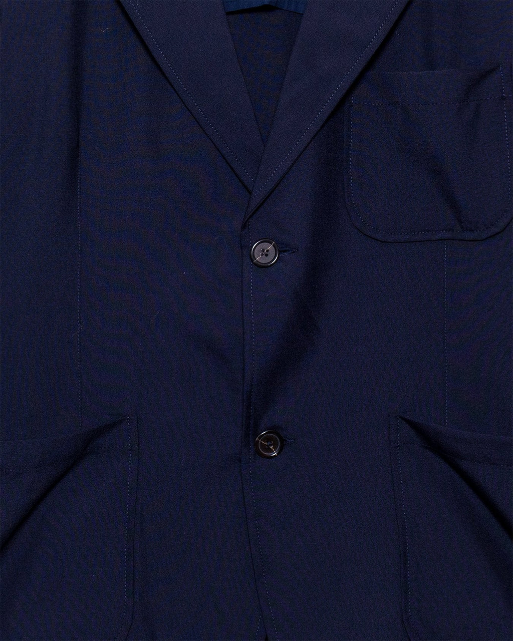 Two Button Jacket Tropical Suiting - Navy - UNIVERSAL WORKS