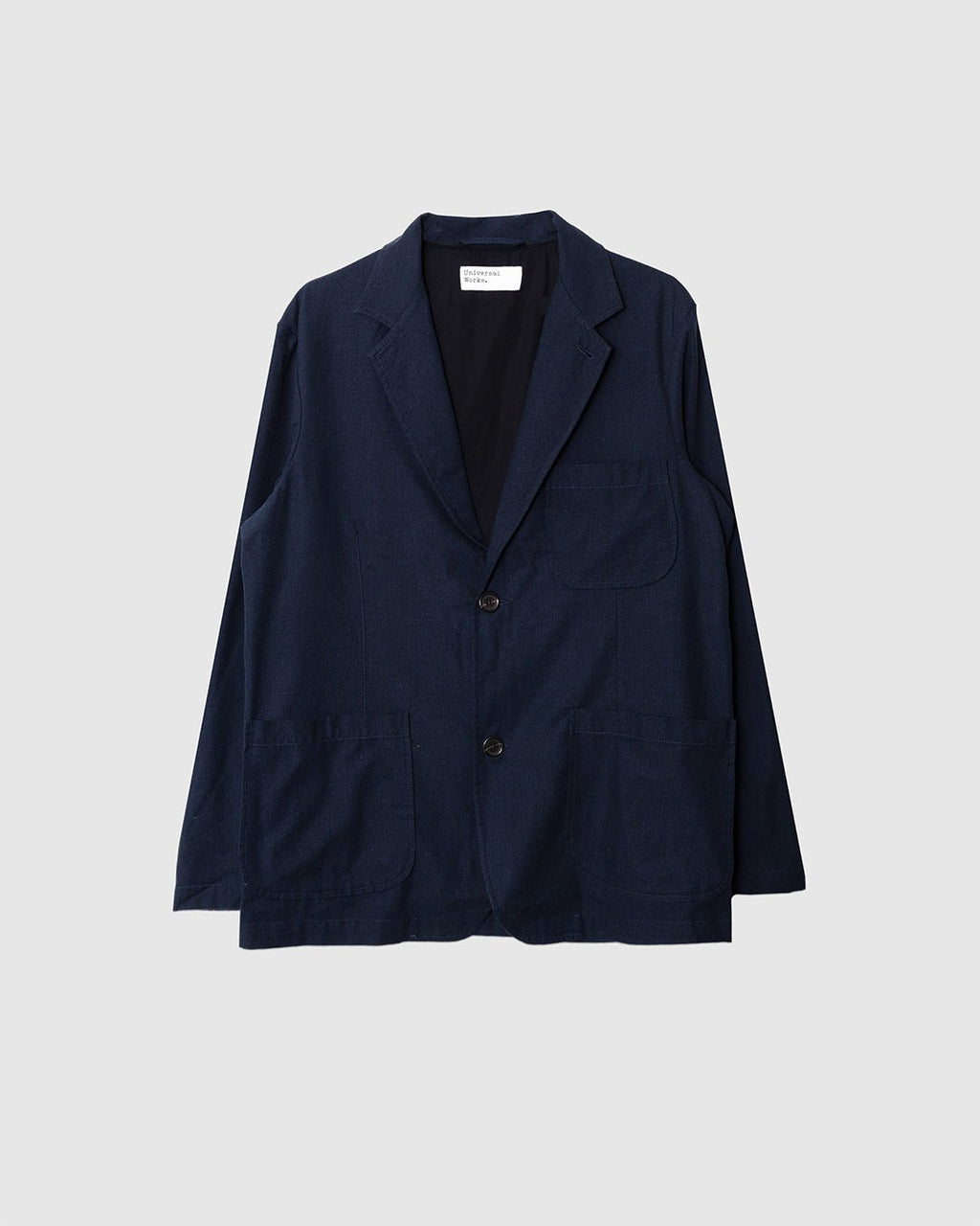 Two Button Jacket Valencia Navy - UNIVERSAL WORKS