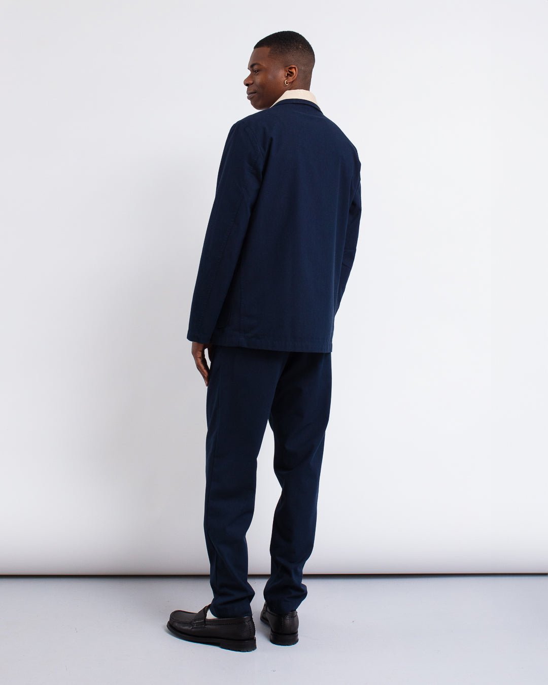 Two Button Jacket Valencia Navy - UNIVERSAL WORKS