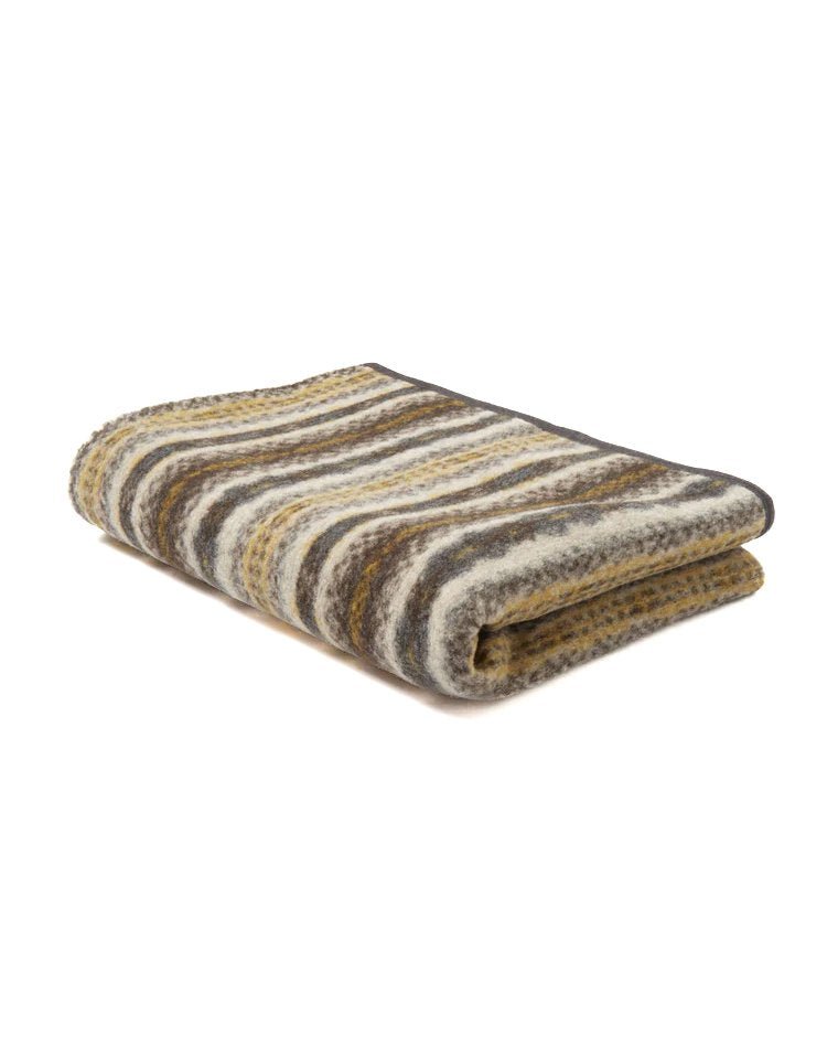 Universal Works Blanket in Brown Fairisle Fleece - UNIVERSAL WORKS
