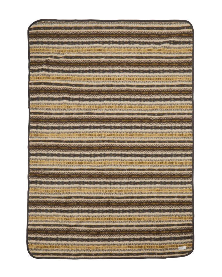 Universal Works Blanket in Brown Fairisle Fleece - UNIVERSAL WORKS