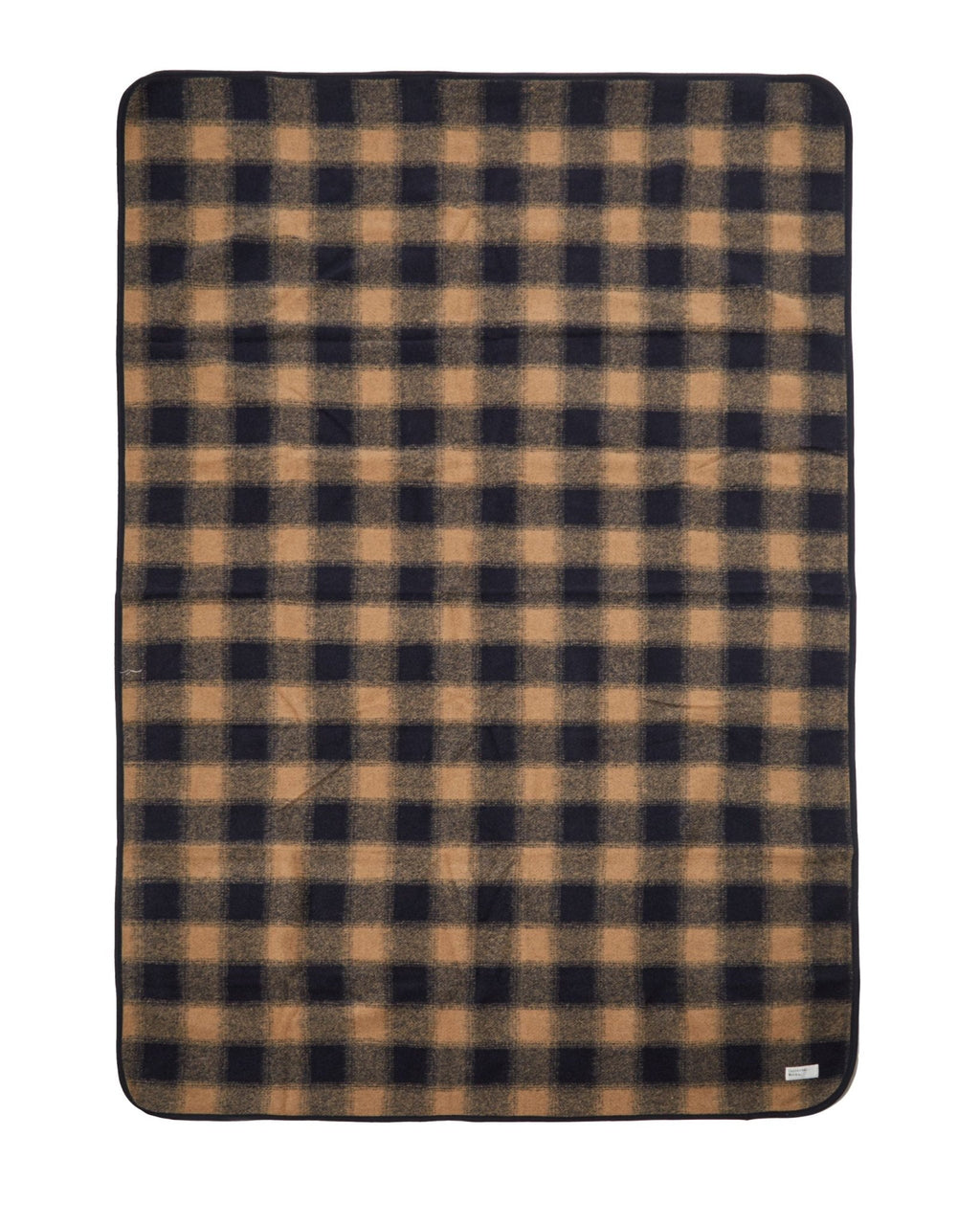 Universal Works Blanket in Navy Check Fleece - UNIVERSAL WORKS