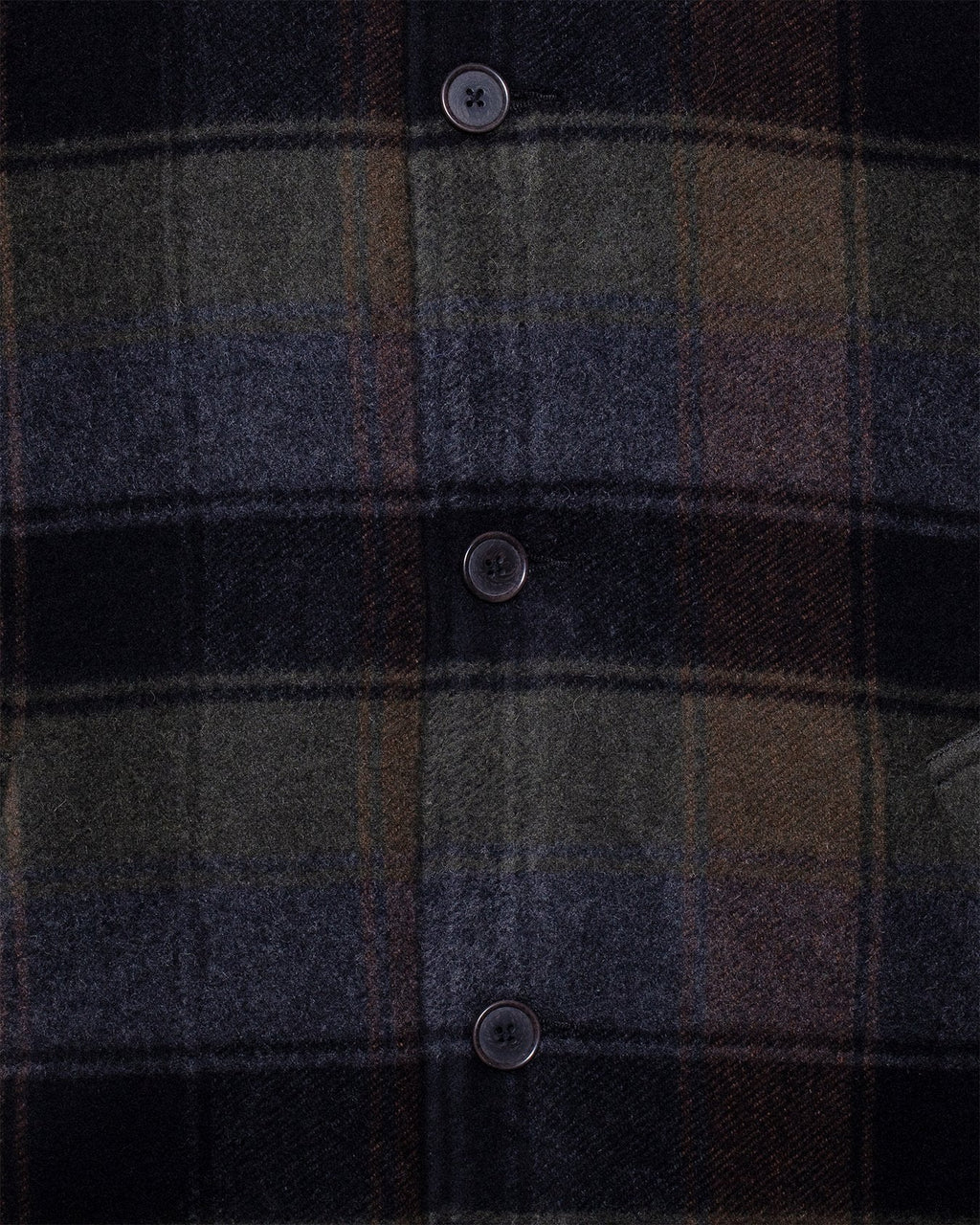 Wayfarer Jacket Black/Brown Berlin Wool Check - UNIVERSAL WORKS