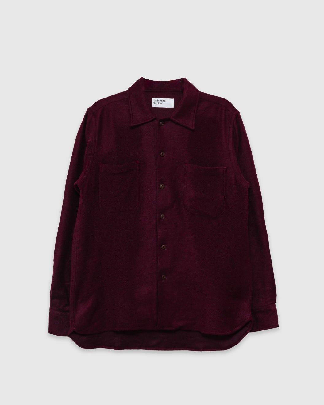 Work Shirt Dam Marl Dark Red - UNIVERSAL WORKS