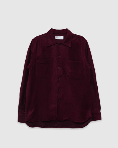 Work Shirt Dam Marl Dark Red - UNIVERSAL WORKS