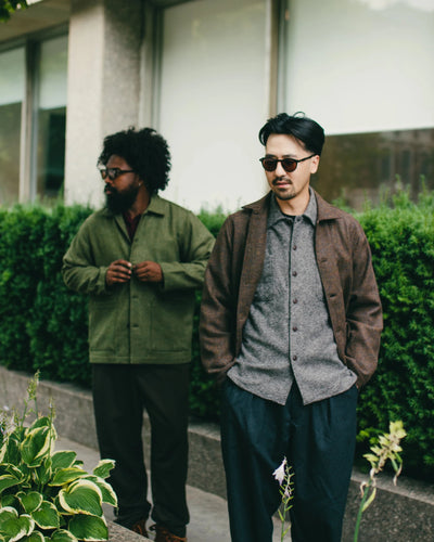 Work Shirt Dam Marl Mid Brown - UNIVERSAL WORKS