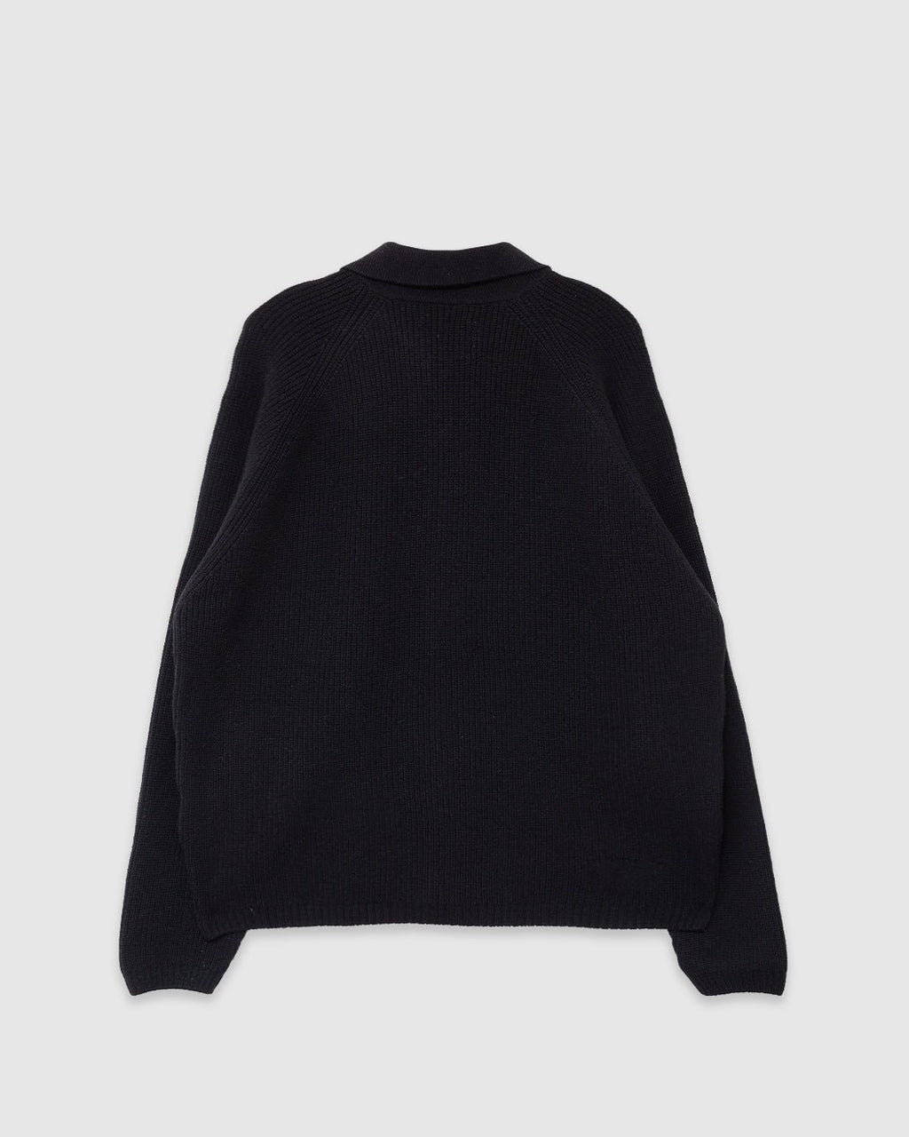 Zip Cardigan Eco Wool Black - UNIVERSAL WORKS