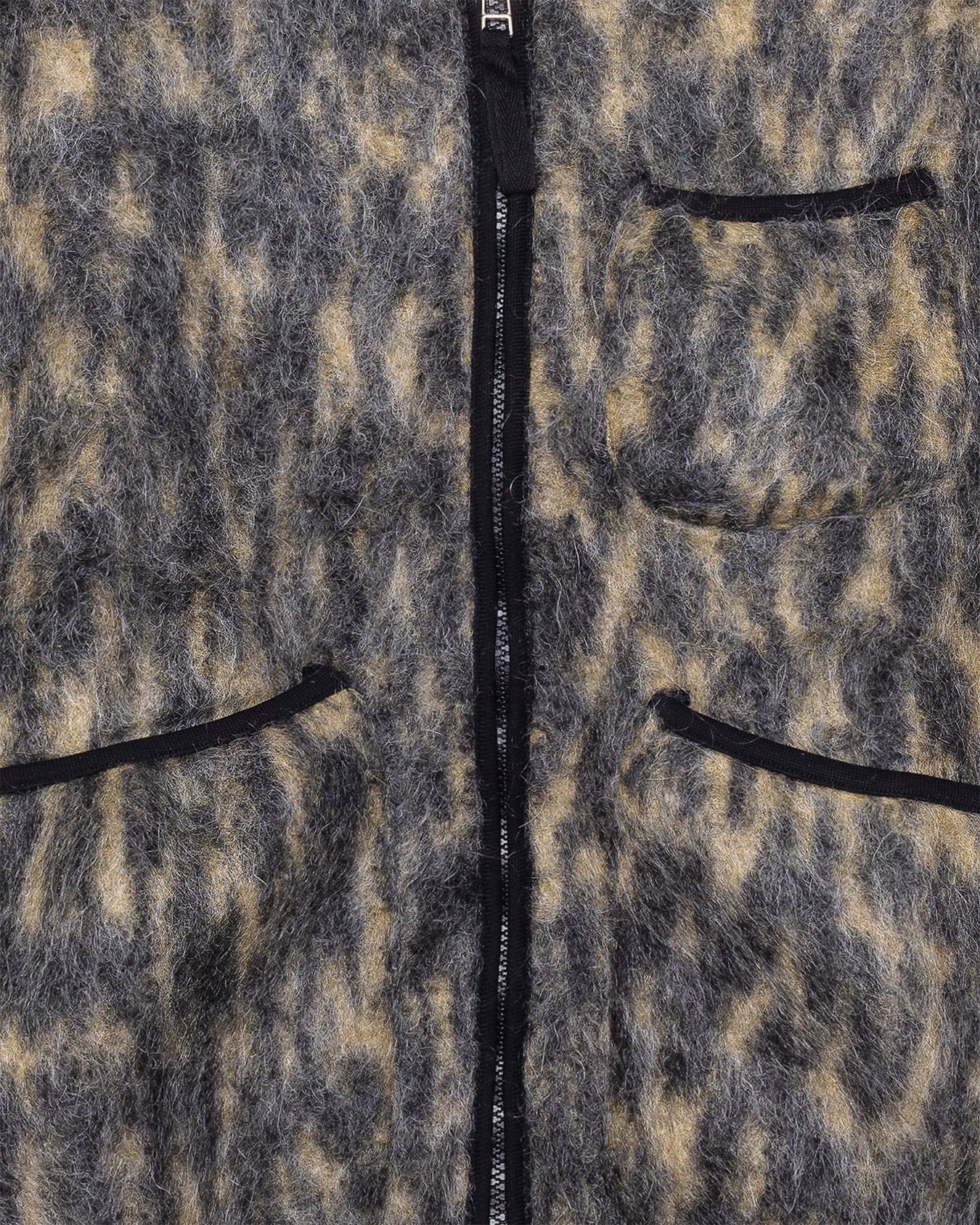Zip Gilet Charcoal Dolce Fleece - UNIVERSAL WORKS