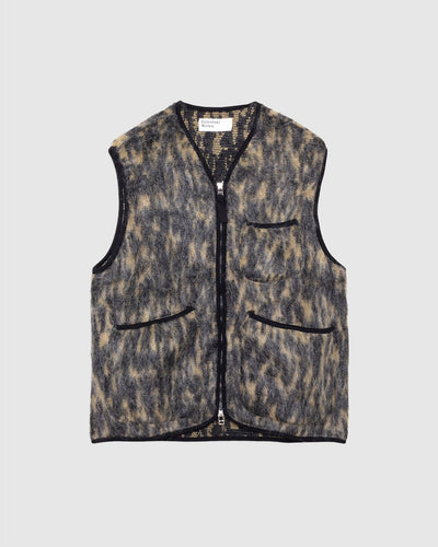 Zip Gilet Charcoal Dolce Fleece - UNIVERSAL WORKS