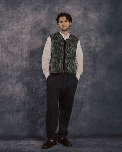 Zip Gilet Charcoal Dolce Fleece - UNIVERSAL WORKS